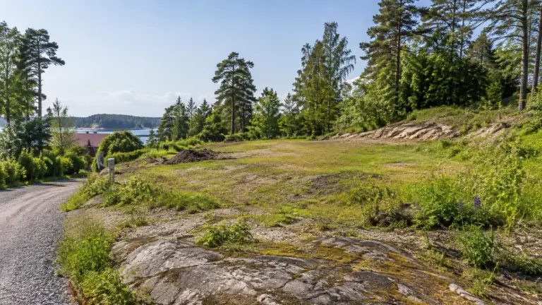 Rakentamaton pientalotontti ja kulkuyhteys suomalaisessa ympäristössä