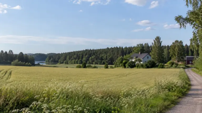 Pientalo osana avointa suomalaista viljelymaisemaa